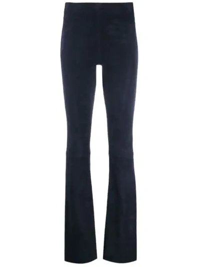 Drome Bootleg Trousers In Blue