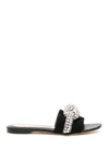 ALEXANDER MCQUEEN CRYSTAL KNOT MULES,10990908