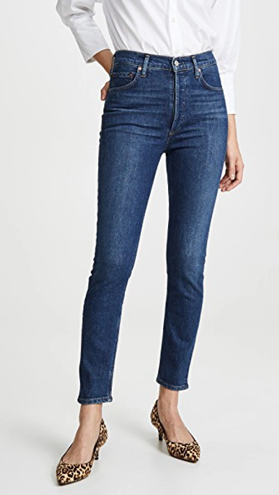 Agolde Nico High Rise Slim Jeans In Fixation
