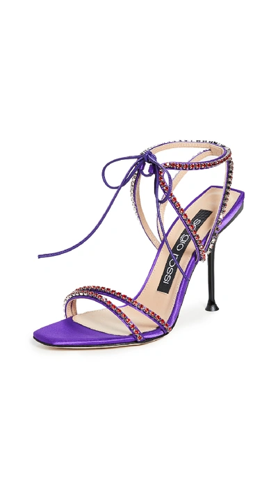 Sergio Rossi Milano Diamonds Sandals In Var Iris