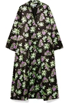 BERNADETTE SOFIA OVERSIZED FLORAL-PRINT SATIN ROBE