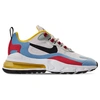 Nike Air Max 270 React Felt And Ripstop Sneakers In White / Blue