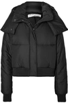 OFF-WHITE APPLIQUÉD QUILTED SHELL HOODED JACKET