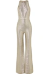 GALVAN SHEATH METALLIC STRETCH-JERSEY JUMPSUIT