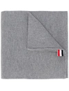 Thom Browne Milano Stitch Merino Scarf In Grey