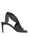 TIBI Axel Tie Ankle Leather Sandals,060035703765