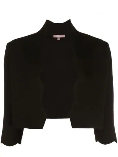 LELA ROSE WAVY TRIM CROPPED JACKET