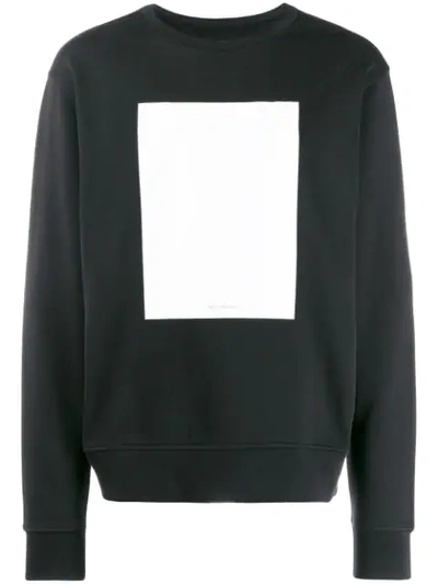 Maison Margiela Minimal Logo Sweater In Black