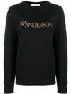 JW ANDERSON JW ANDERSON MULTICOLOURED EMBROIDERED LOGO SWEATER - 黑色