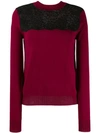 MULBERRY LACE PANEL SWEATER