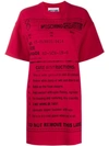 MOSCHINO CARE INSTRUCTIONS T-SHIRT DRESS