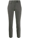 DONDUP STRIPED CROPPED TROUSERS