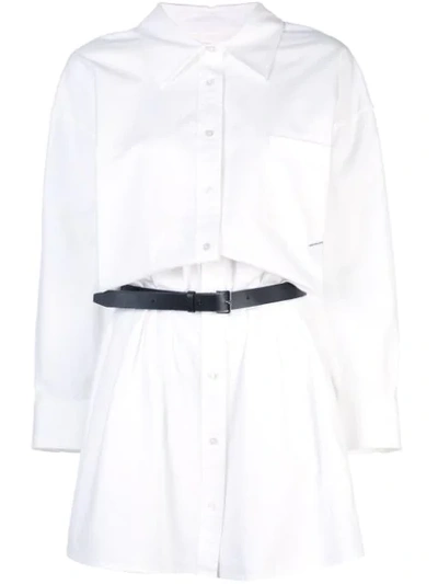 Alexander Wang White Mini Shirt Dress