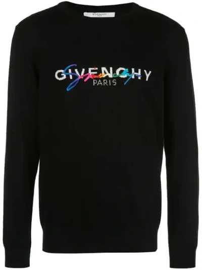 Givenchy Signature Logo Jumper In Black