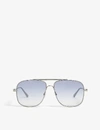 Tom Ford Jude Aviator-frame Sunglasses In Grey