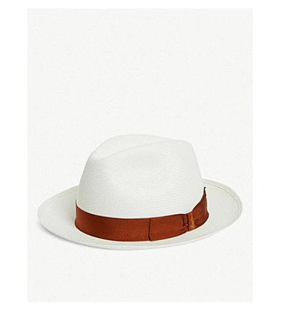 Borsalino Panama Straw Hat In Multi