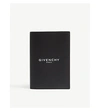 GIVENCHY LOGO-PRINTED LEATHER PASSPORT HOLDER