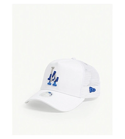 New Era Los Angeles Dodgers Mesh Snapback Cap In White