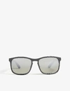 Ray Ban Rb4264 Chromance Square-frame Sunglasses In Black