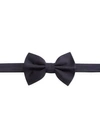 Emporio Armani Solid Silk Bow Tie In Night Blue