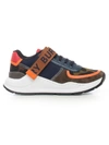 Burberry Lf Ronnie L Low Abmzo Sneakers In Blue Khaki