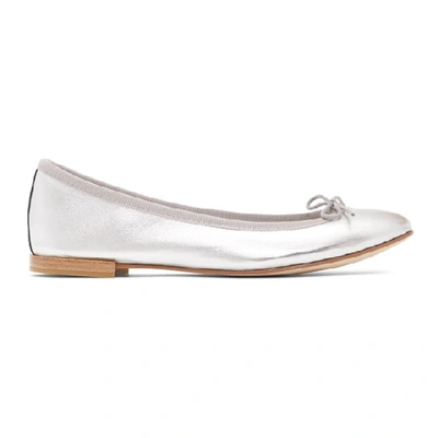 Repetto Silver Cendrillon Ballerina Flats