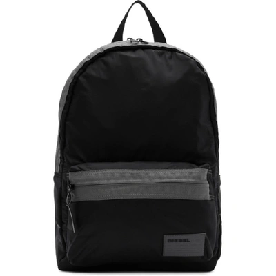 Diesel Black And Grey Discover Mirano Backpack In T8013 Black