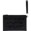 BURBERRY BURBERRY BLACK EMBOSSED EDIN POUCH