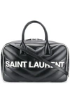SAINT LAURENT LOGO PATCH QUILTED HOLDALL