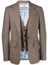 VIVIENNE WESTWOOD VIVIENNE WESTWOOD BLAZER WITH INNER WAISTCOAT - 棕色