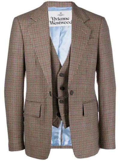 Vivienne Westwood Blazer With Inner Waistcoat - 棕色 In Brown