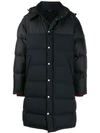 GUCCI GUCCI GG FEATHER DOWN HOODED COAT - 黑色
