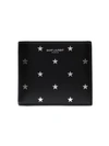 SAINT LAURENT EAST/WEST STAR PRINT BI-FOLD WALLET