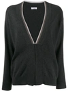 BRUNELLO CUCINELLI BEAD TRIM CARDIGAN