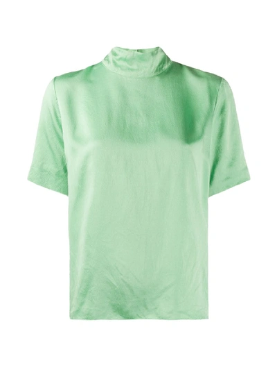 Forte Forte Boxy Fit Short Sleeve Top In Green