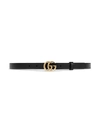 Gucci Black Toscano Leather Gg Belt In Black