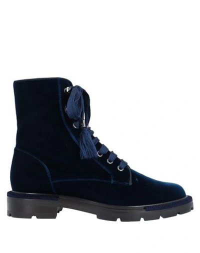 Giorgio Armani Ankle Boot In Blue