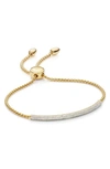 Monica Vinader Stellar Pave Diamond Mini Bar Bracelet In Gold