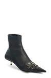 BALENCIAGA BELTED POINTY TOE BOOTIE,579463WA911