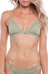 Rhythm My Bralette Triangle Bikini Top In Seashelldnu