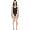 SOLID & STRIPED SOLID AND STRIPED BLACK FLORAL EMBROIDERY THE ANNE-MARIE ONE-PIECE SWIMSUIT