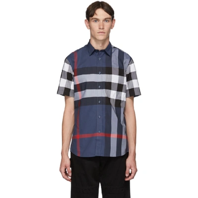 Burberry Blue Check Slim Shirt