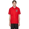 BURBERRY BURBERRY RED WARREN MONOGRAM POLO