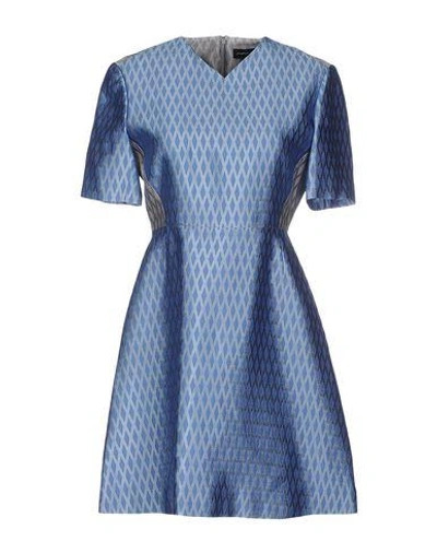 Jonathan Saunders Short Dress In Pastel Blue