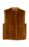 BOONTHESHOP COLLECTION SHEARLING VEST,764241