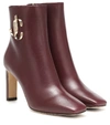 JIMMY CHOO MINORI 85 LEATHER ANKLE BOOTS,P00413190