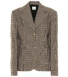 KHAITE Kendall checked wool blend blazer,P00401615