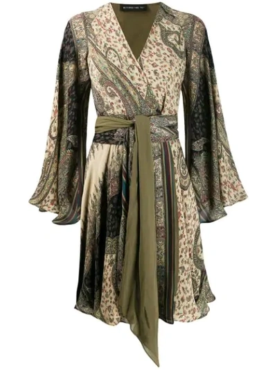 Etro Paisley Print Dress In Shades Of Green In Neutrals