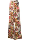 Dsquared2 Printed Palazzo Pants In Neutrals