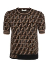 FENDI FENDI FF MOTIF KNITTED TOP